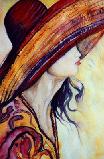 Girl in Hat - watercolor